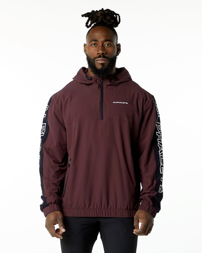 Alphalete Woven Performance Jacket Tmavo | 423-MBGNTR