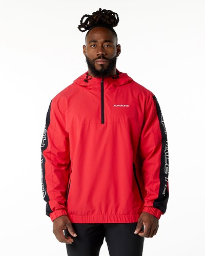 Alphalete Woven Performance Jacket Červené | 819-DOVETU