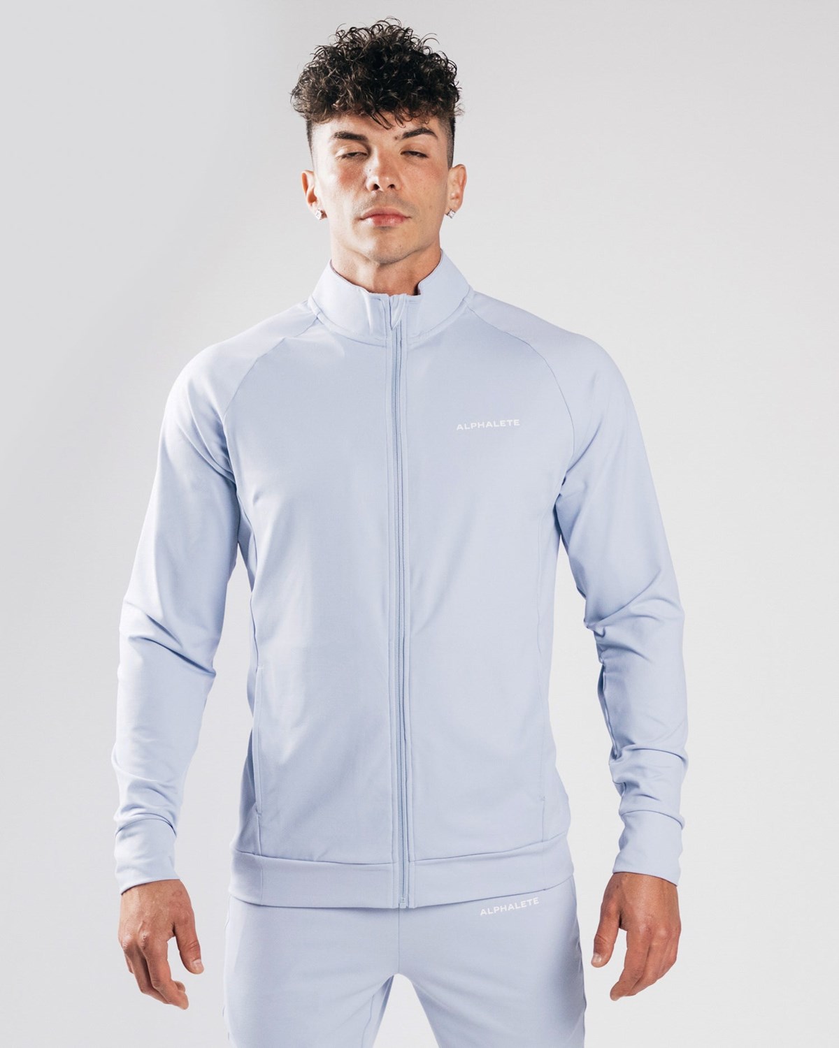 Alphalete 4-Way Stretch Tracking Jacket Modre | 349-GLHERY