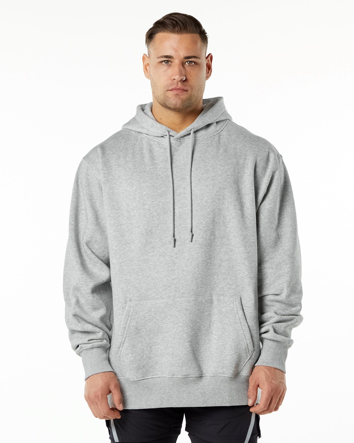 Alphalete Brushed Fleece Grafika Hoodie Siva | 713-MLVHNA