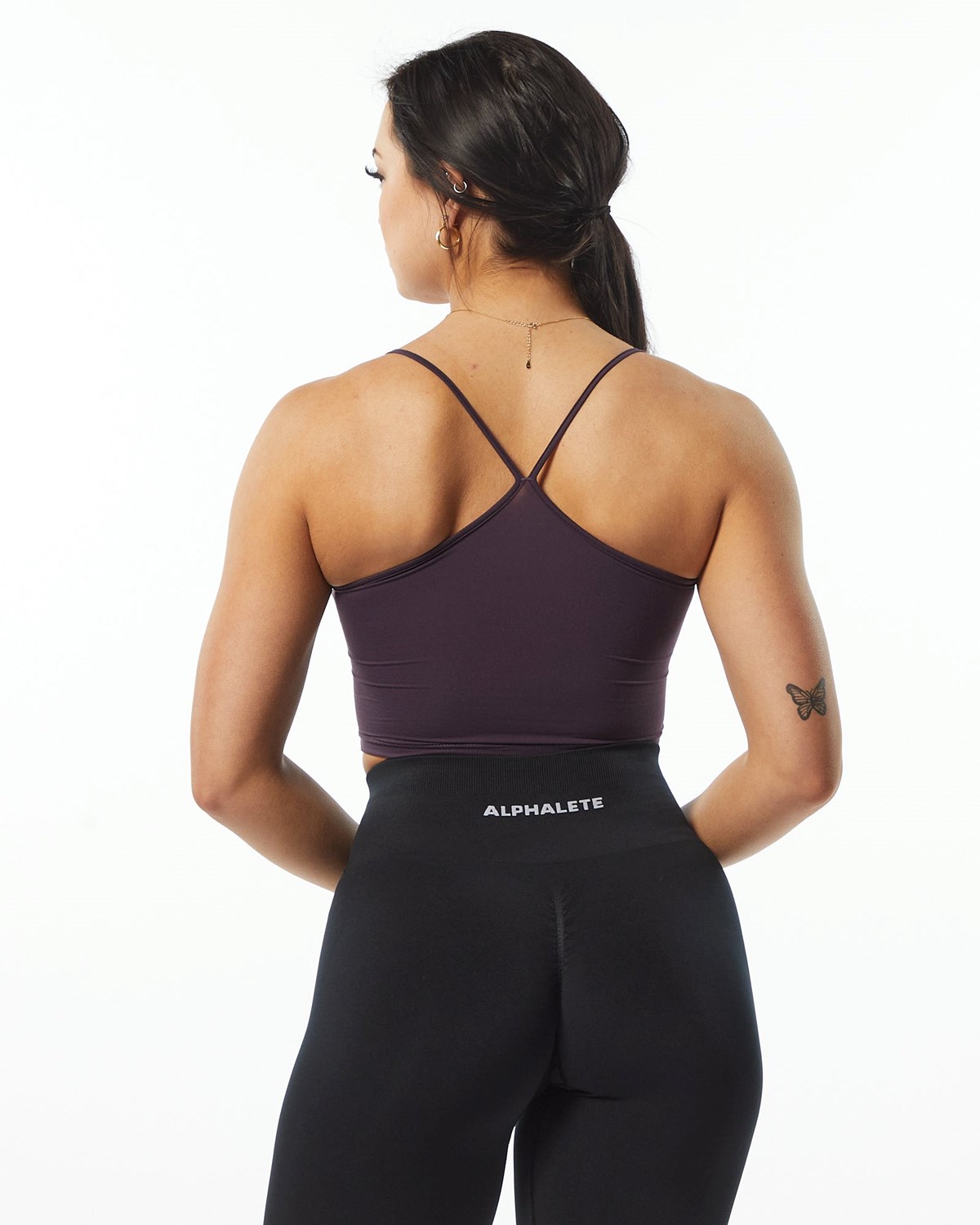 Alphalete Camisole Y-Back Crop Tank Nachový | 741-JODPQZ