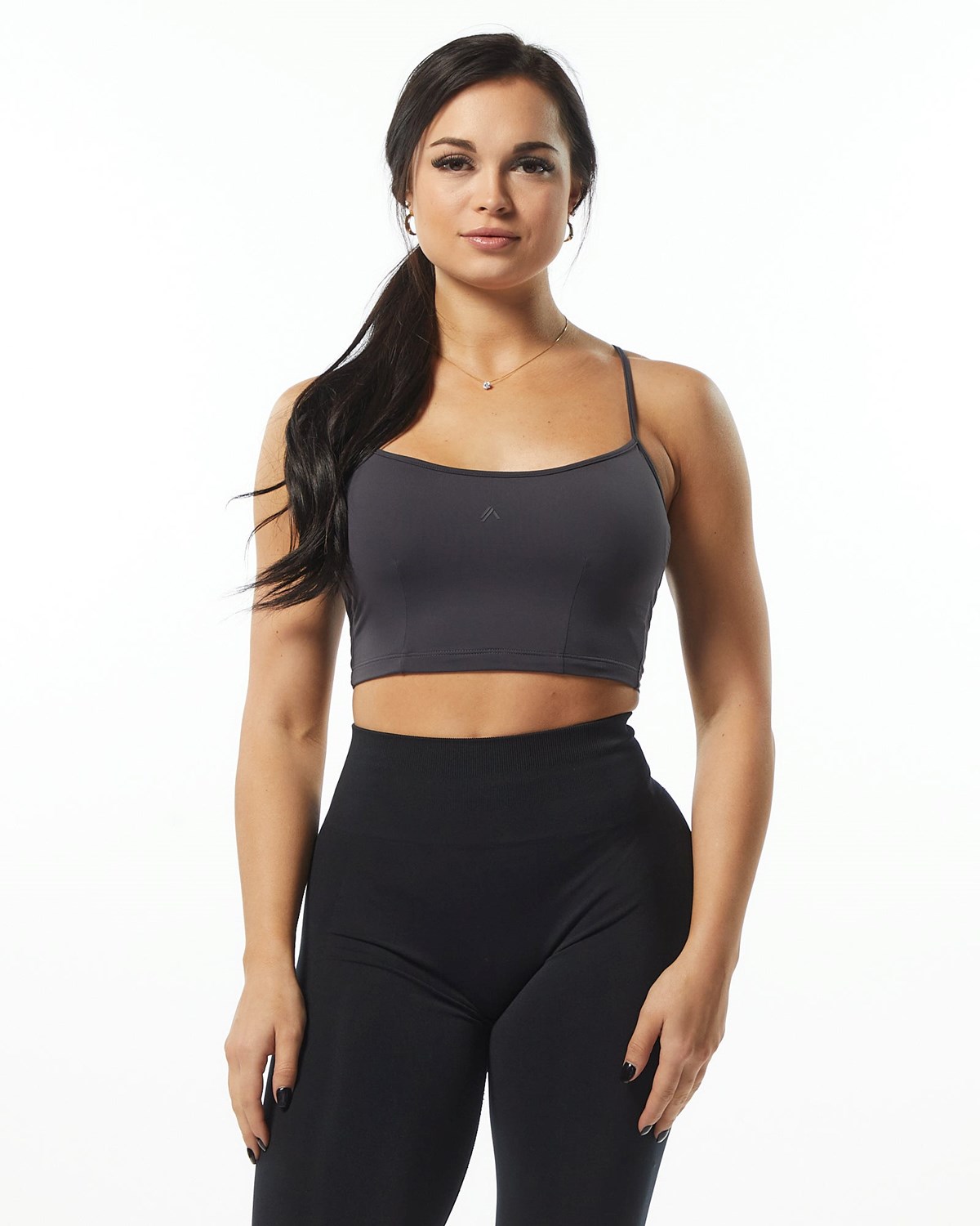 Alphalete Camisole Y-Back Crop Tank Tmavo Siva | 182-HJAWYT