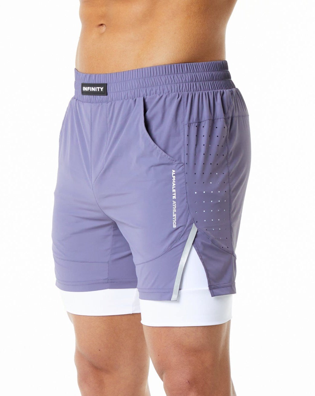 Alphalete Compression Podsite 4-Way Stretch Tréningová Kratke Digital Violet | 567-NBRMGV