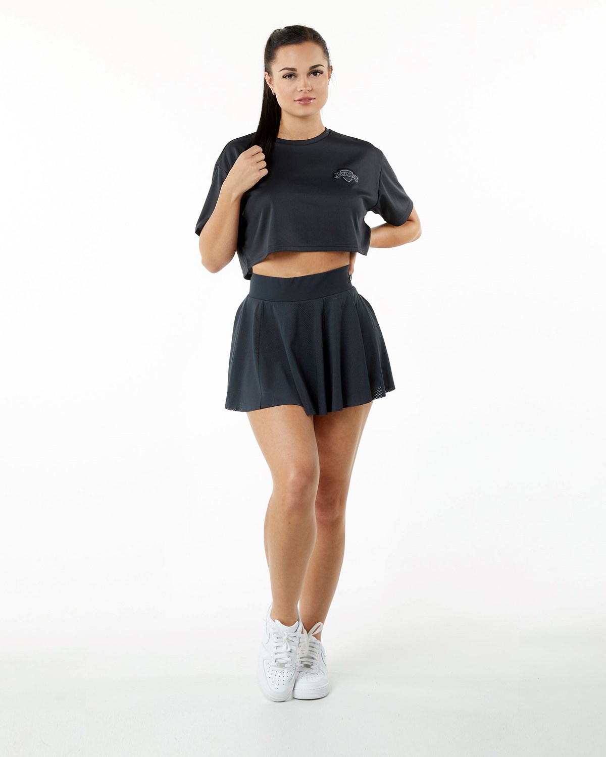 Alphalete Compression Podsite Mesh Skirt Čierne | 481-AKIJBS