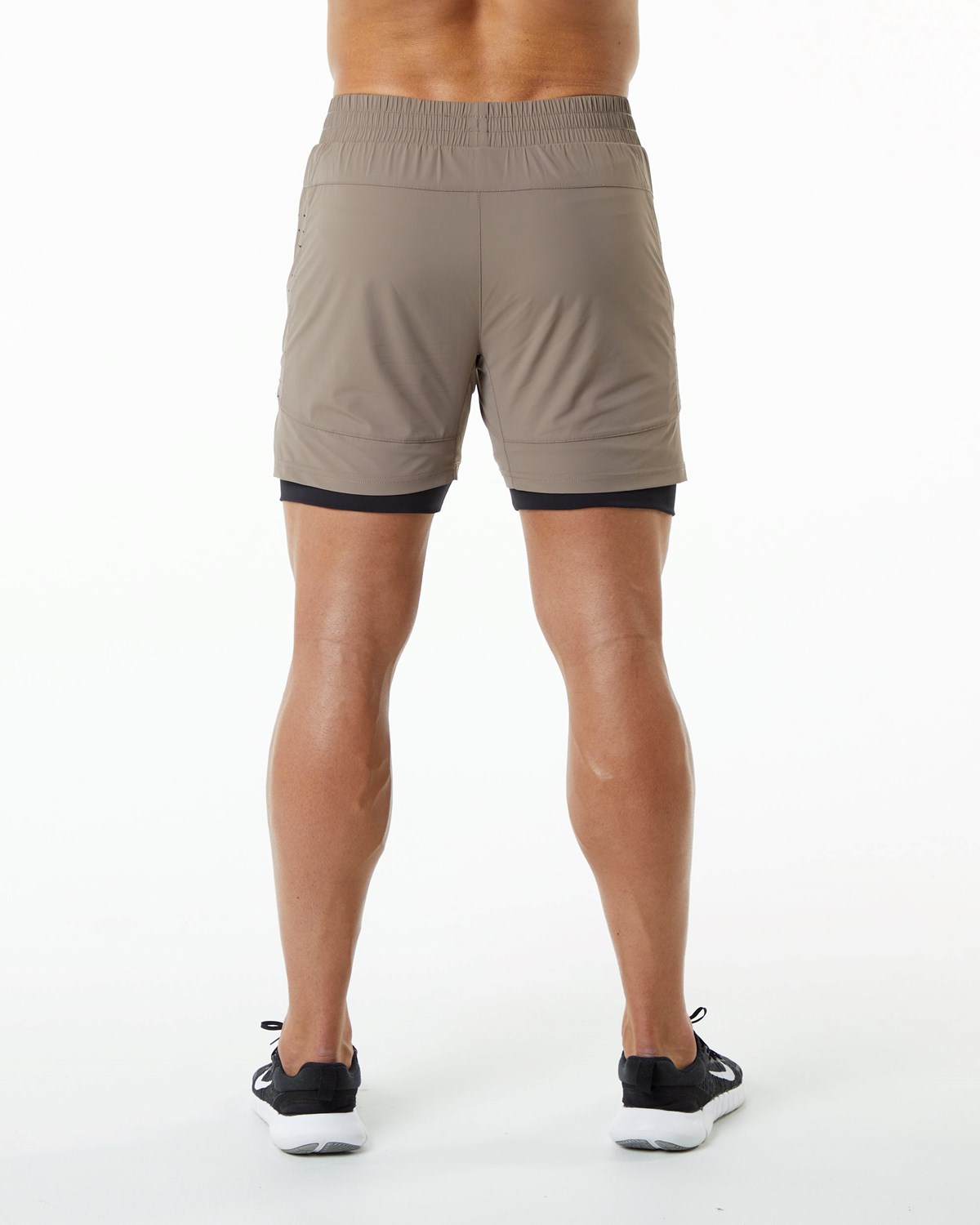 Alphalete Compression Podsite Woven Tréningová Kratke Mocha | 479-IFZACG