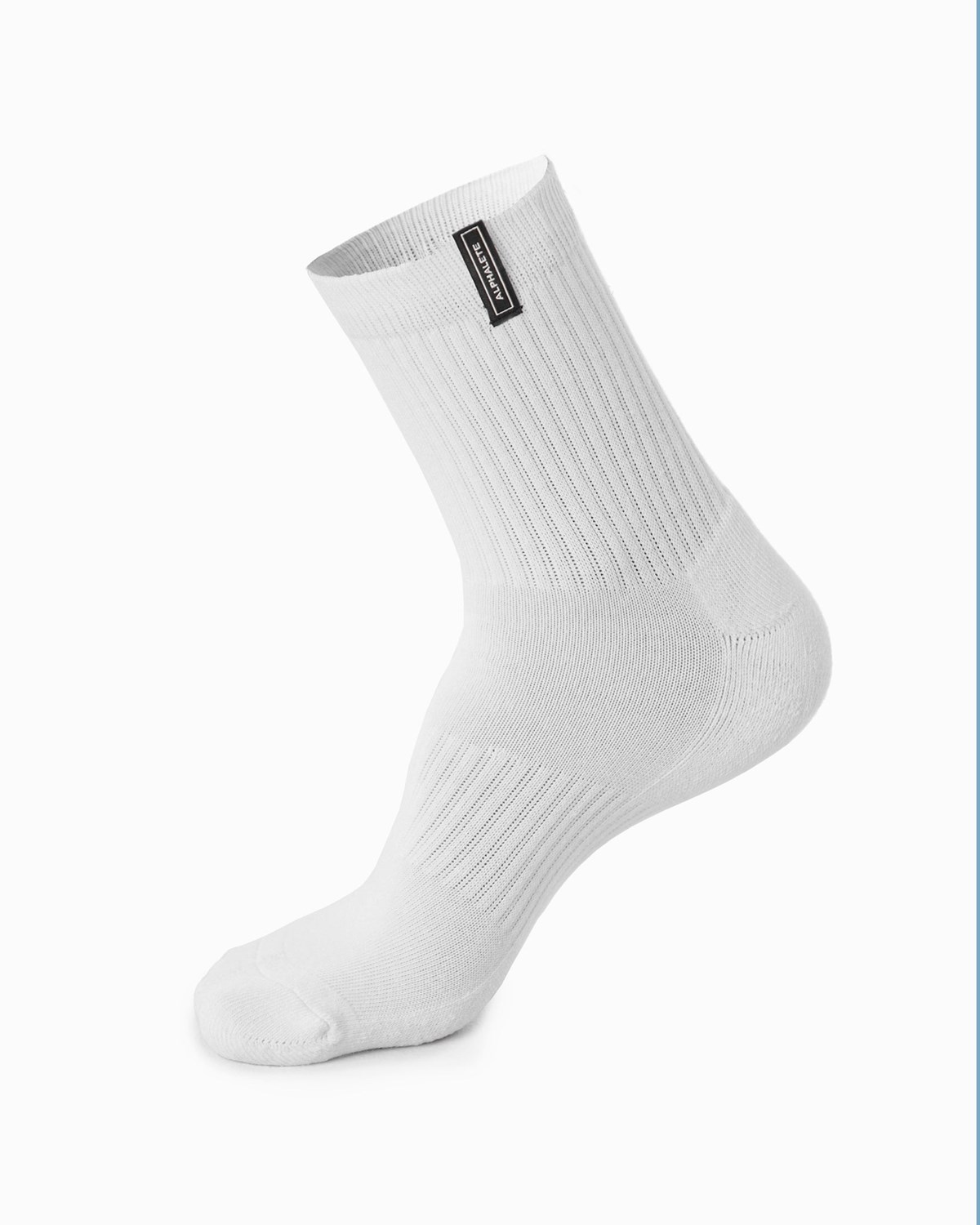 Alphalete Crew Sock Biele | 189-LWMFXR