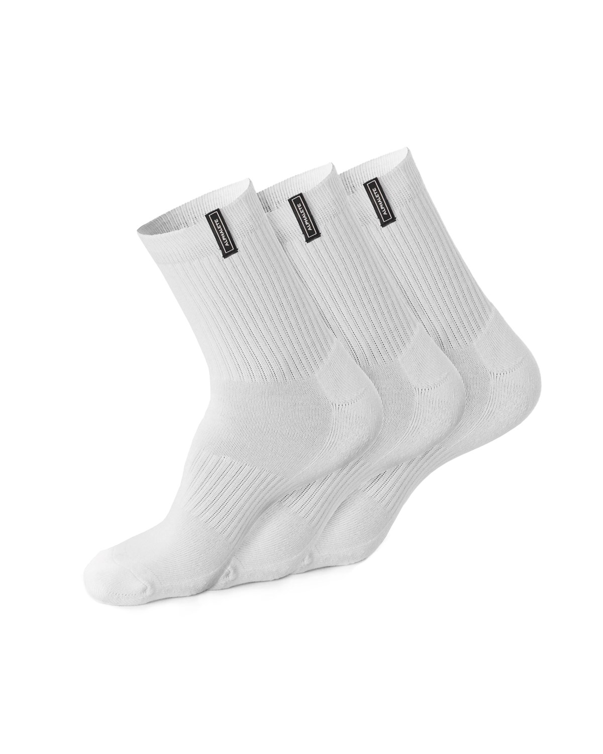 Alphalete Crew Sock Biele | 189-LWMFXR