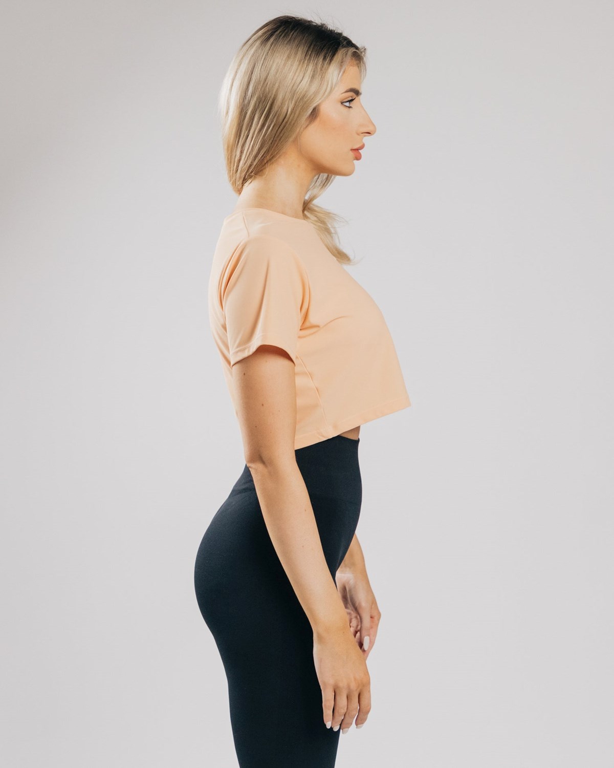 Alphalete Cropped Lahke Kratke Sleeve Oranžové | 271-NGJVQX