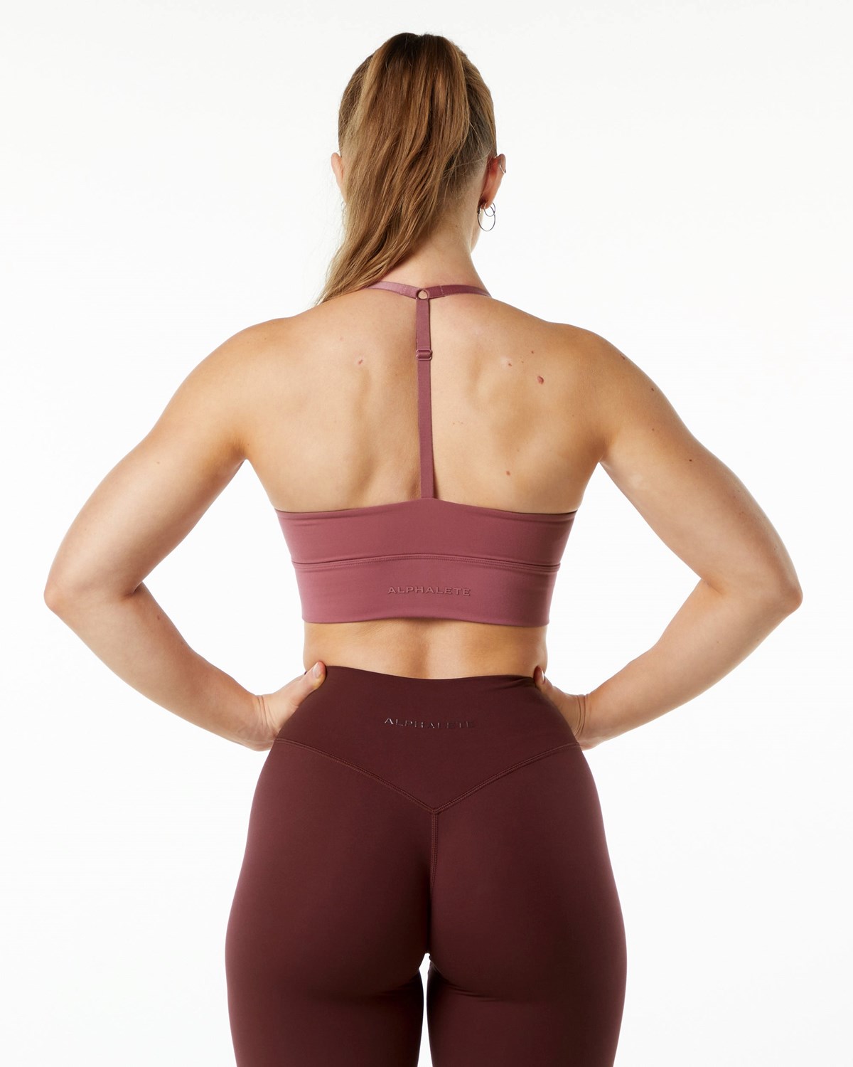 Alphalete Double Brushed Bra Wisteria | 981-MCLNTX