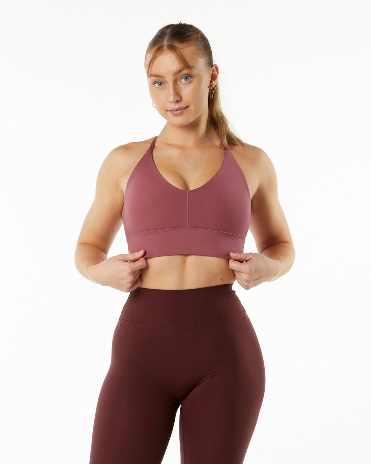 Alphalete Double Brushed Bra Wisteria | 981-MCLNTX