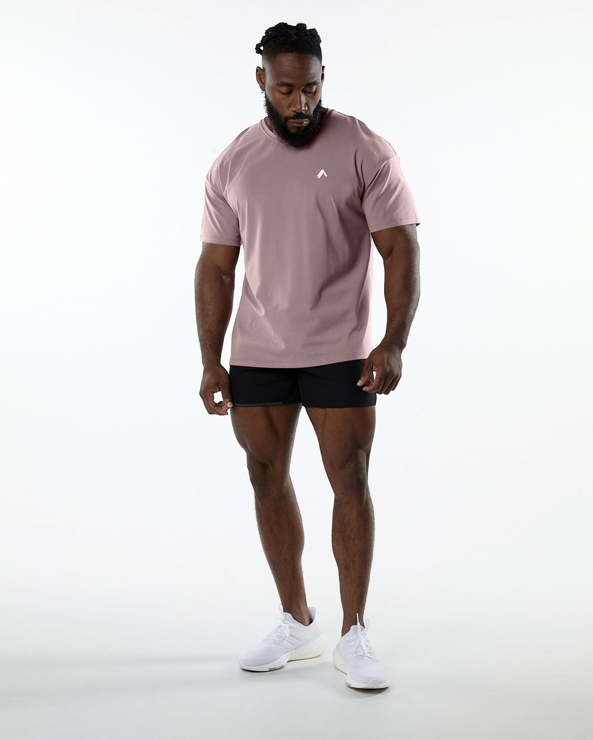 Alphalete Drop Shoulder Tee Mauve | 547-TPXDUY