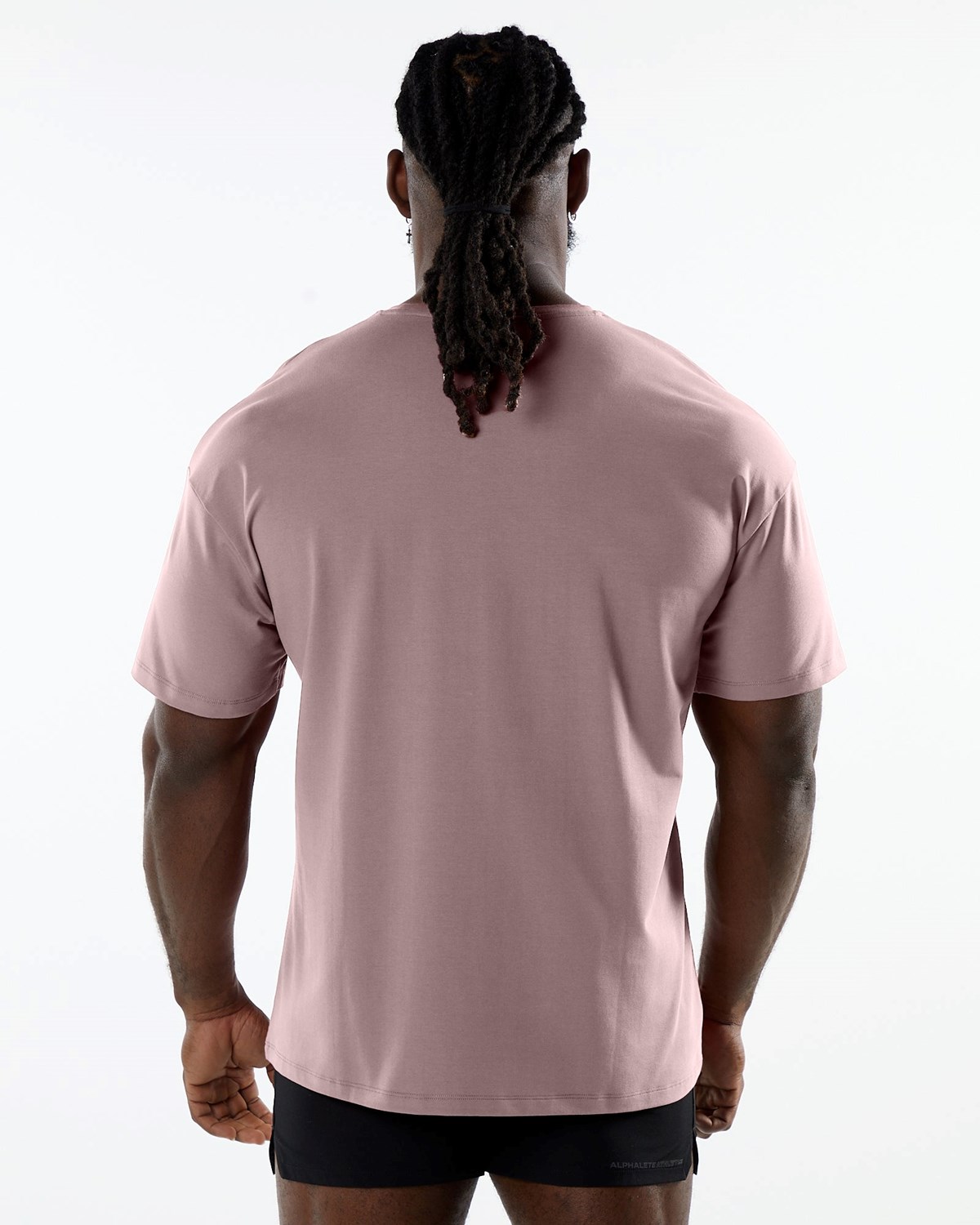 Alphalete Drop Shoulder Tee Mauve | 547-TPXDUY