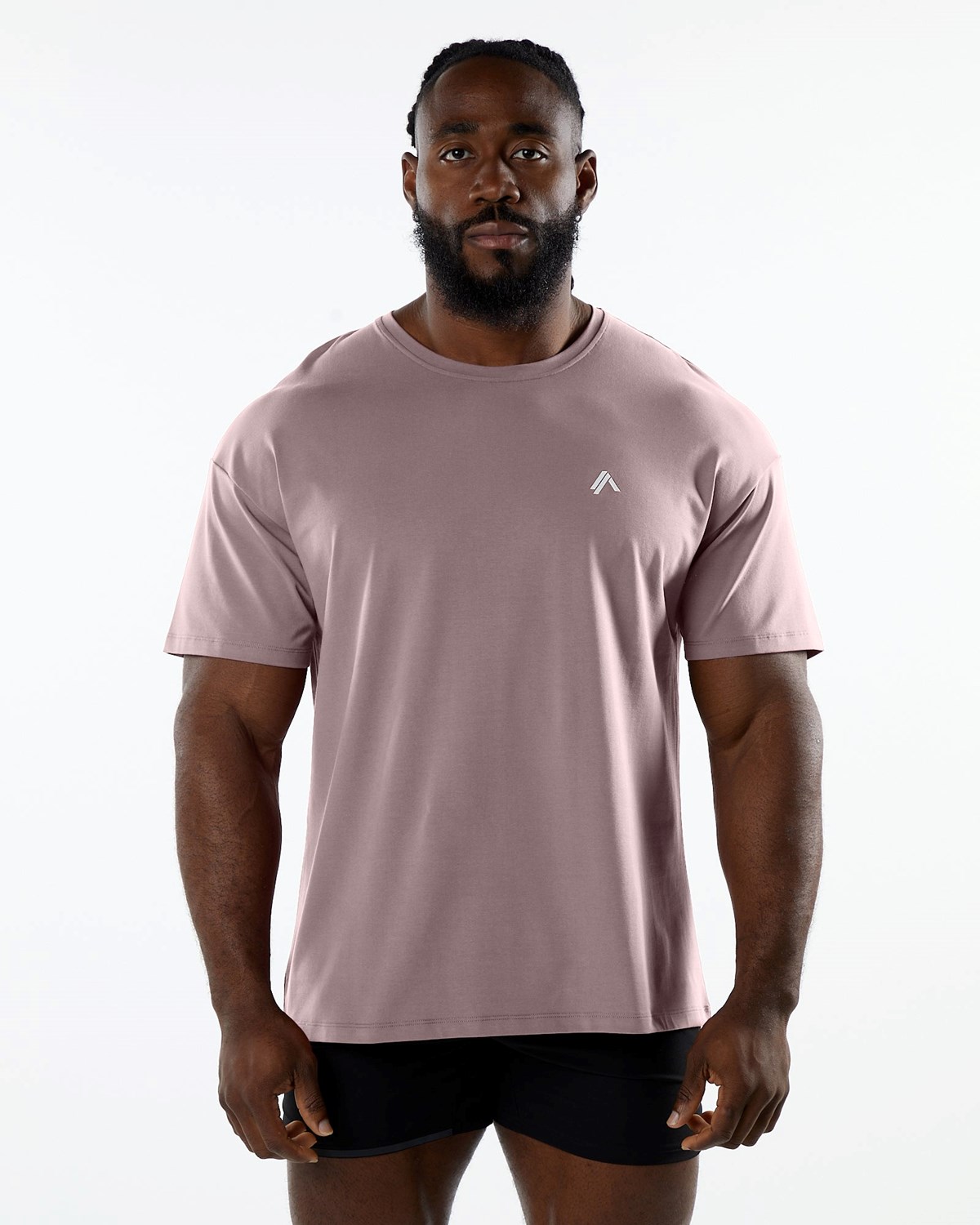 Alphalete Drop Shoulder Tee Mauve | 547-TPXDUY