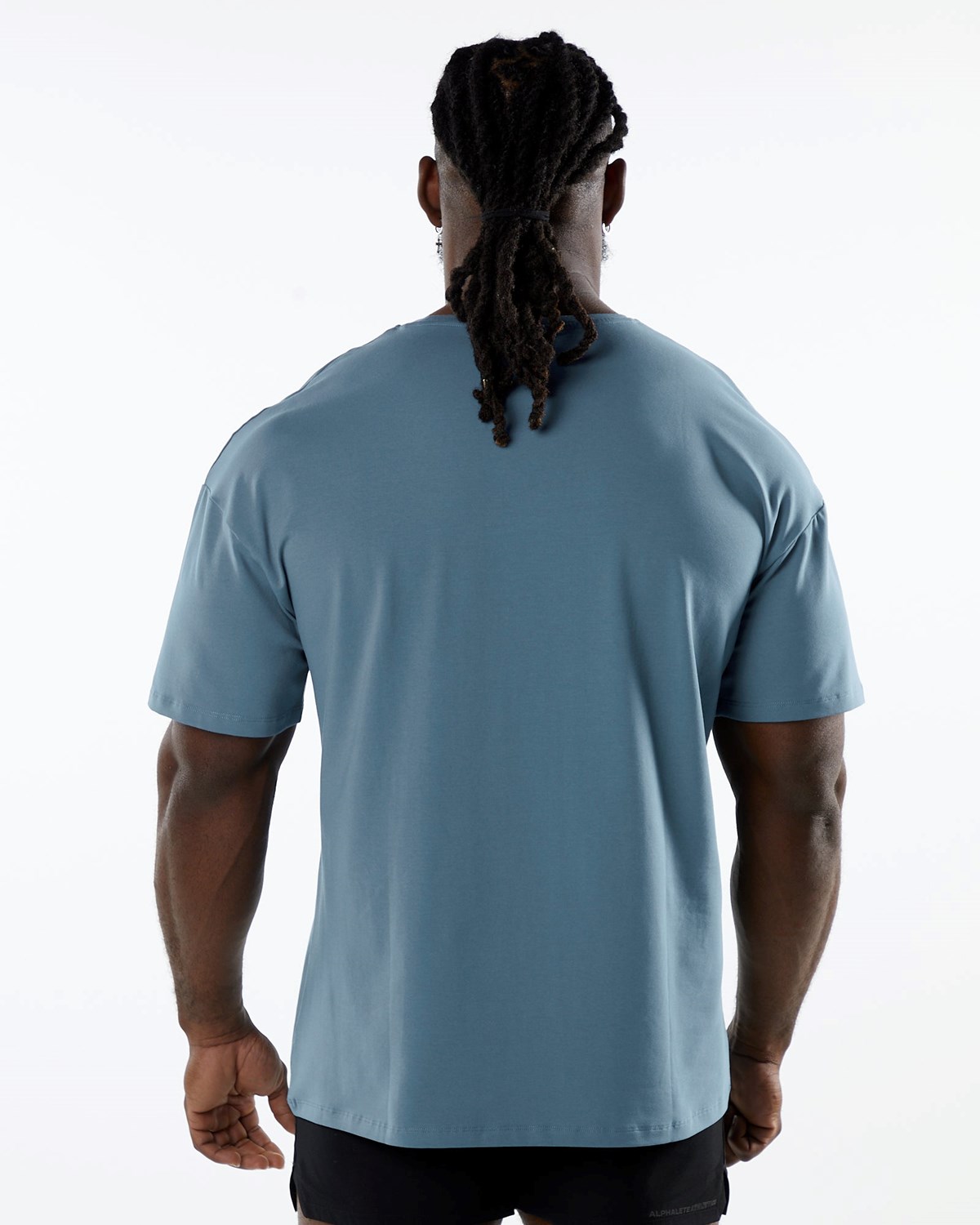 Alphalete Drop Shoulder Tee Modre | 091-GQLFRD