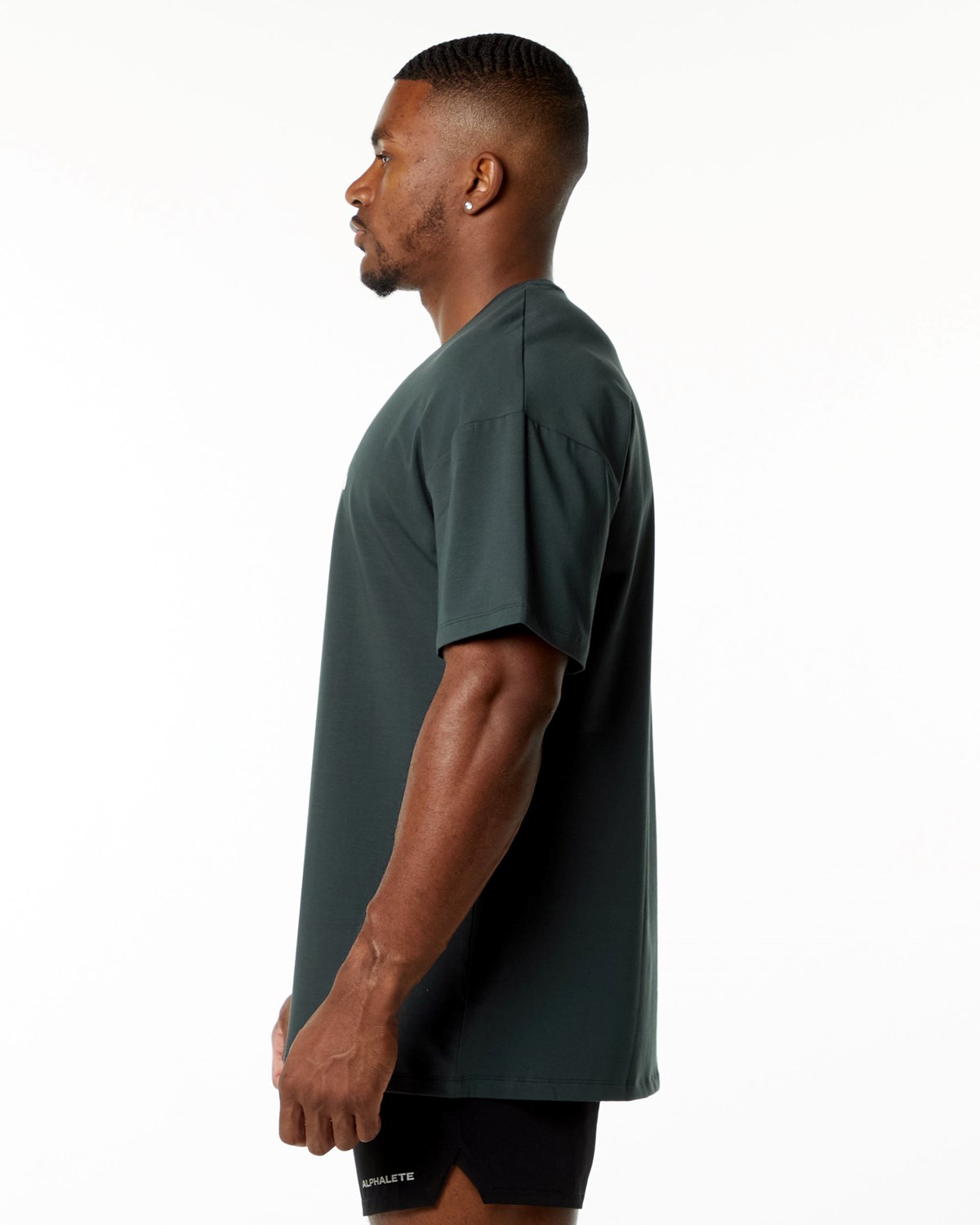 Alphalete Drop Shoulder Tee Zelene | 047-MREVYB