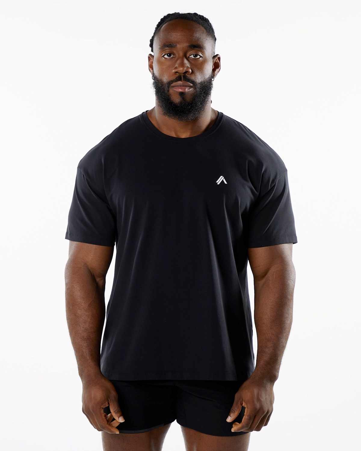 Alphalete Drop Shoulder Tee Čierne | 503-DWPCIR