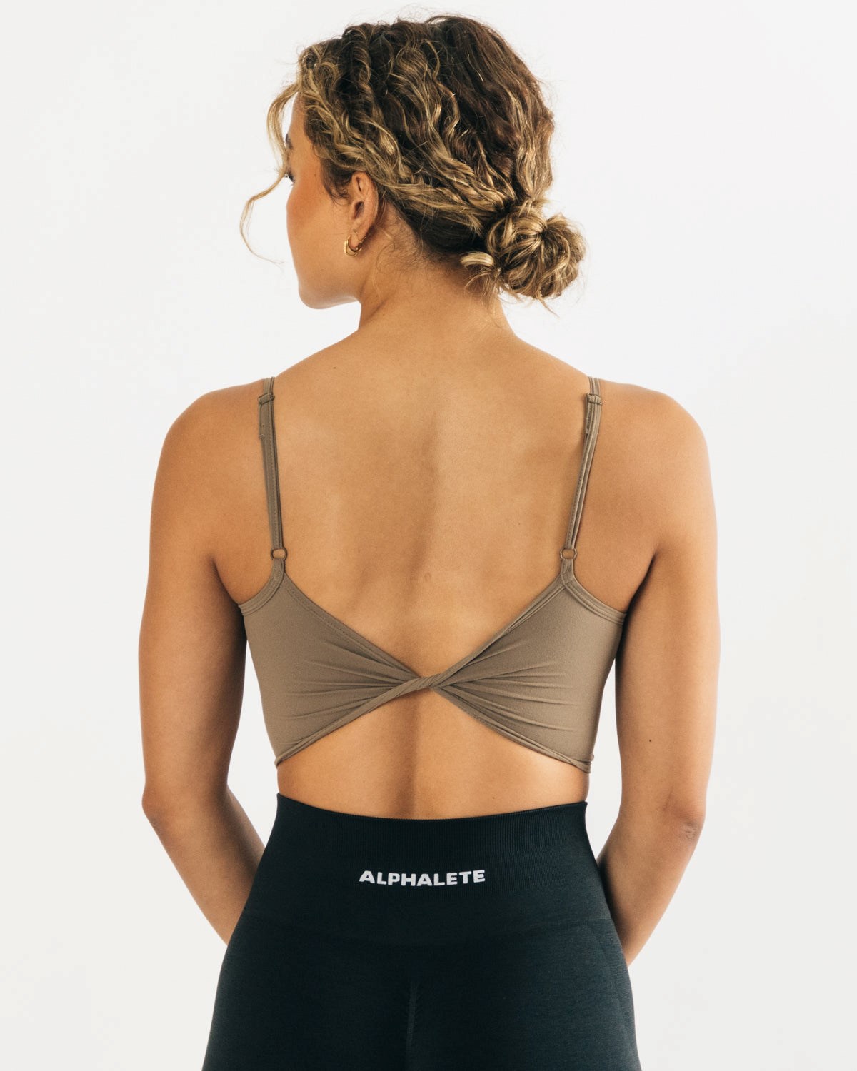 Alphalete Fitted Cropped Tank Olivovo Zelená | 462-AGXQSP