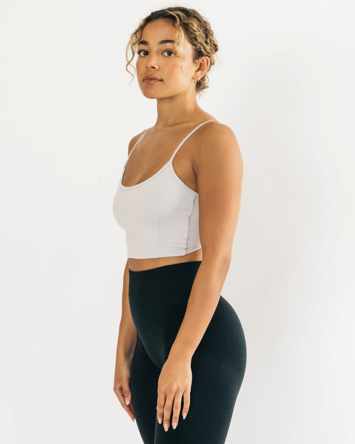 Alphalete Fitted Cropped Tank Strieborne | 217-ALHTYK