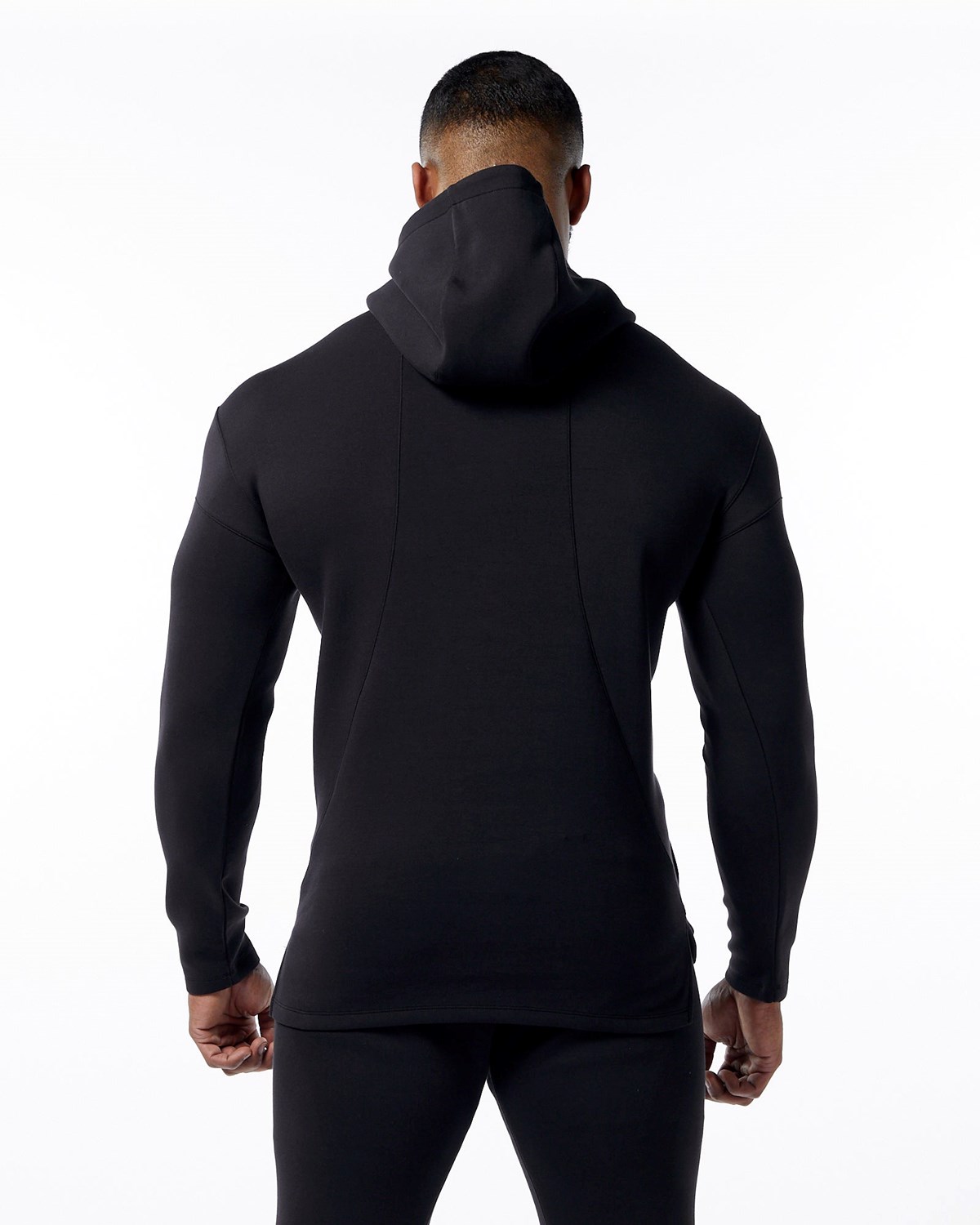 Alphalete Fitted Interlock Knit Hoodie Čierne | 230-VAUWDQ