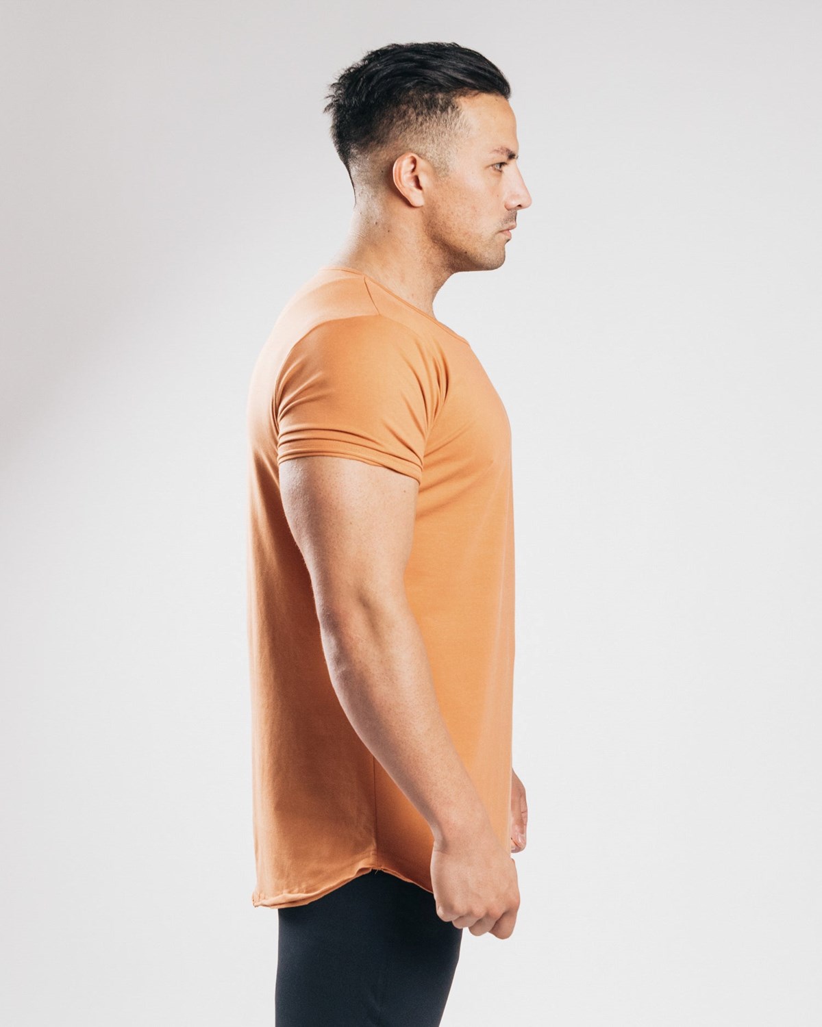 Alphalete Fitted Kratke Sleeve Clay | 420-PXIVLD