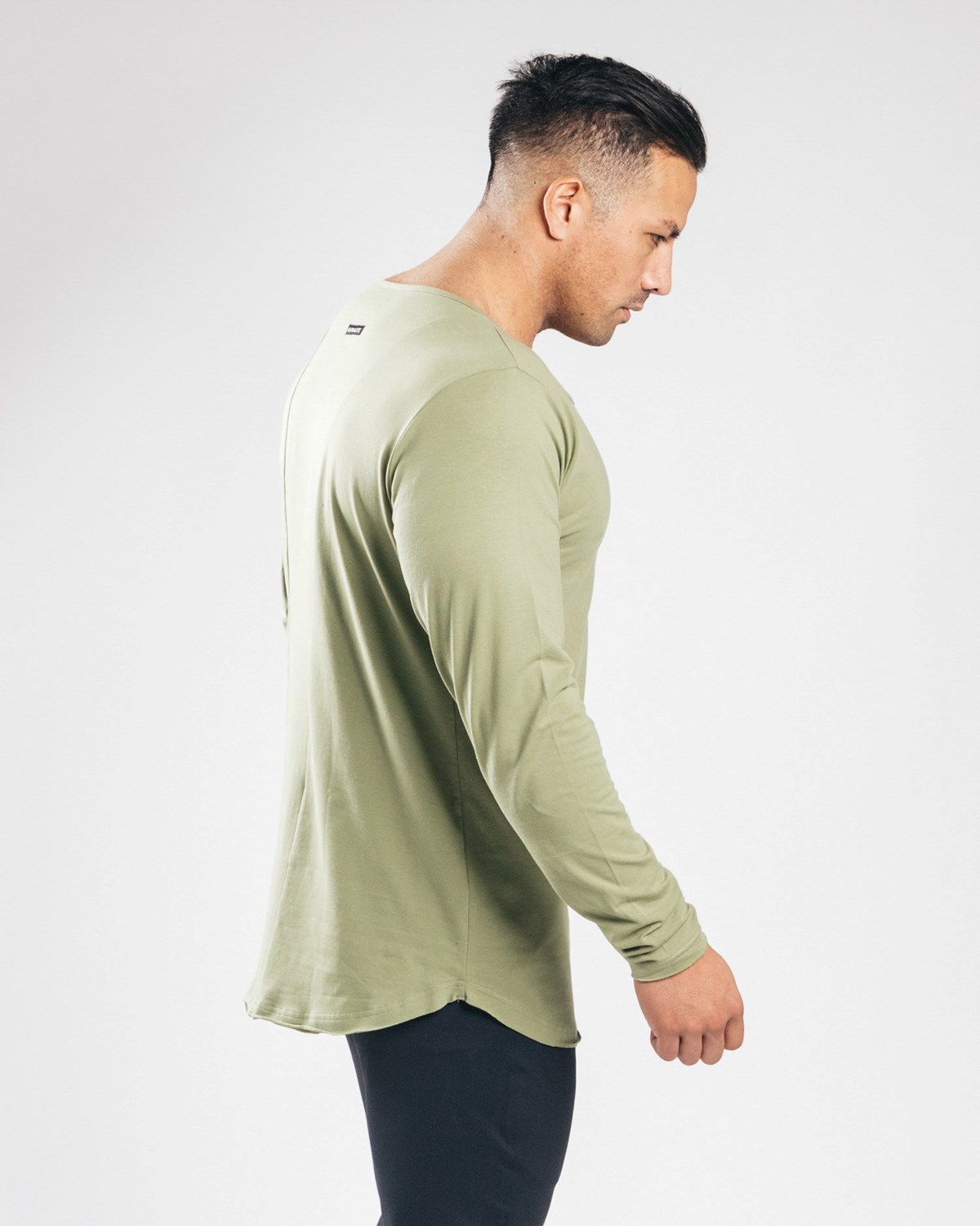 Alphalete Fitted Long Sleeve Zelene | 718-ITYCUF