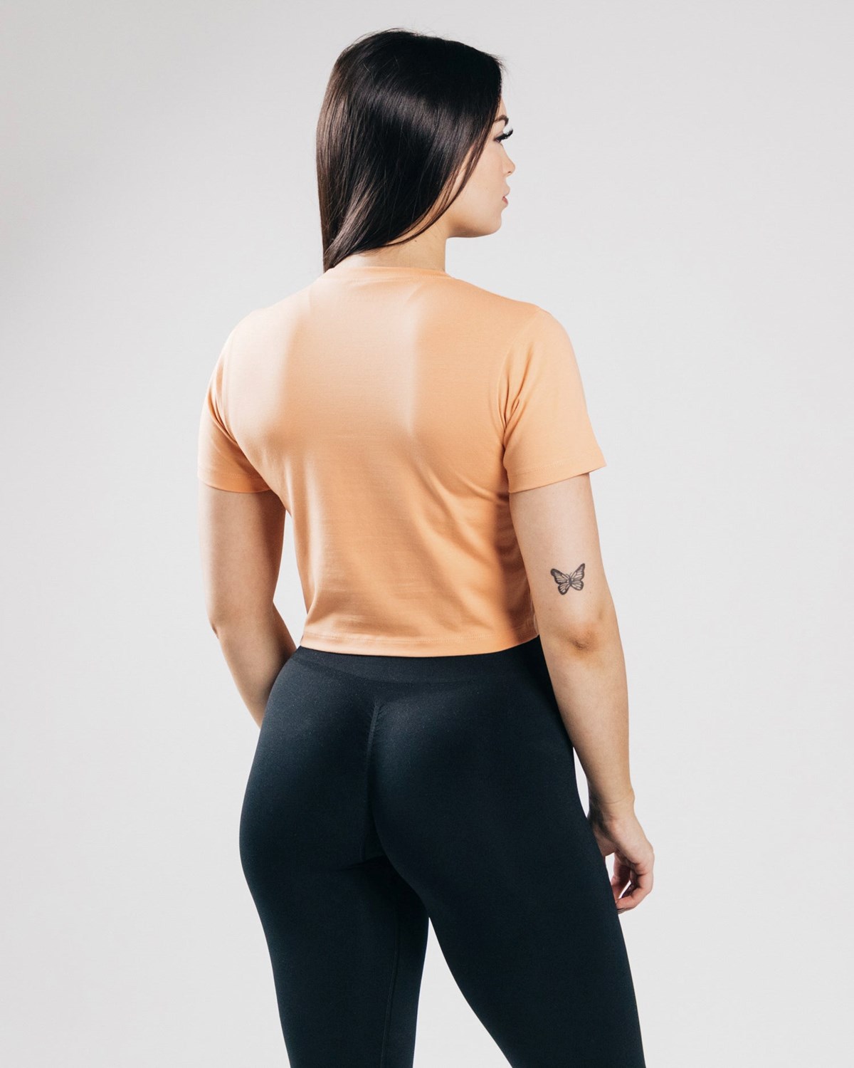 Alphalete Fitted Performance Crop Oranžové | 765-OPLWIM