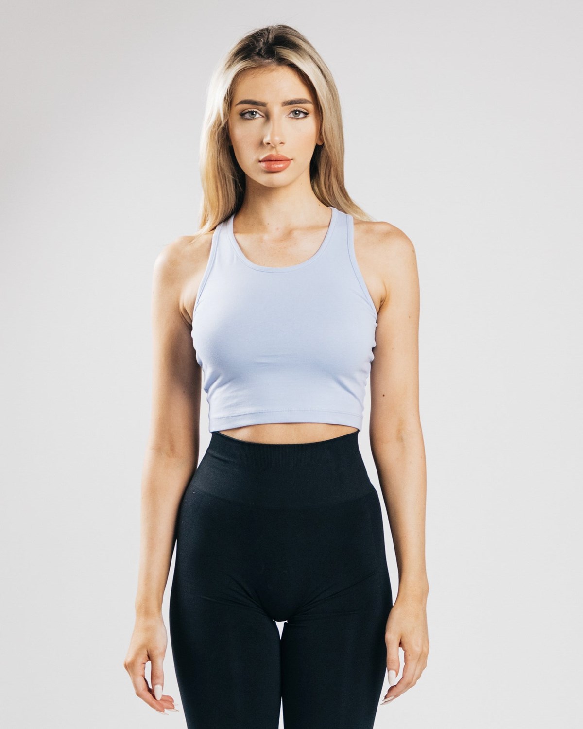 Alphalete Fitted Performance Crop Tank Modre | 736-NWTKUI