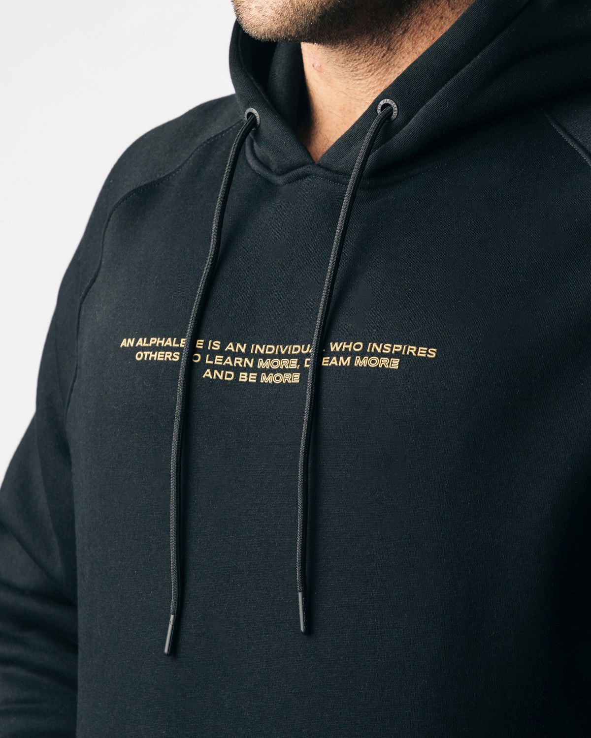 Alphalete Fitted Performance Hoodie Čierne Zlate | 159-GWVBOQ