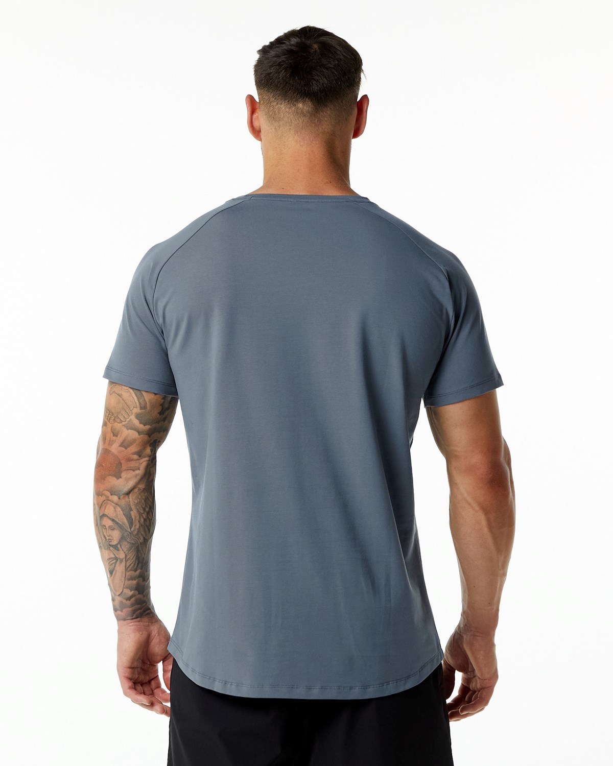 Alphalete Fitted Performance Kratke Sleeve Carbon | 860-HQGBIF