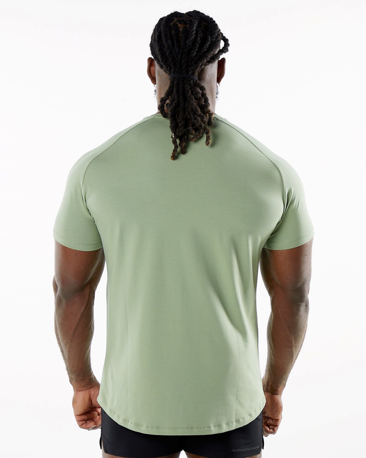 Alphalete Fitted Performance Kratke Sleeve Sage | 932-MERFYB