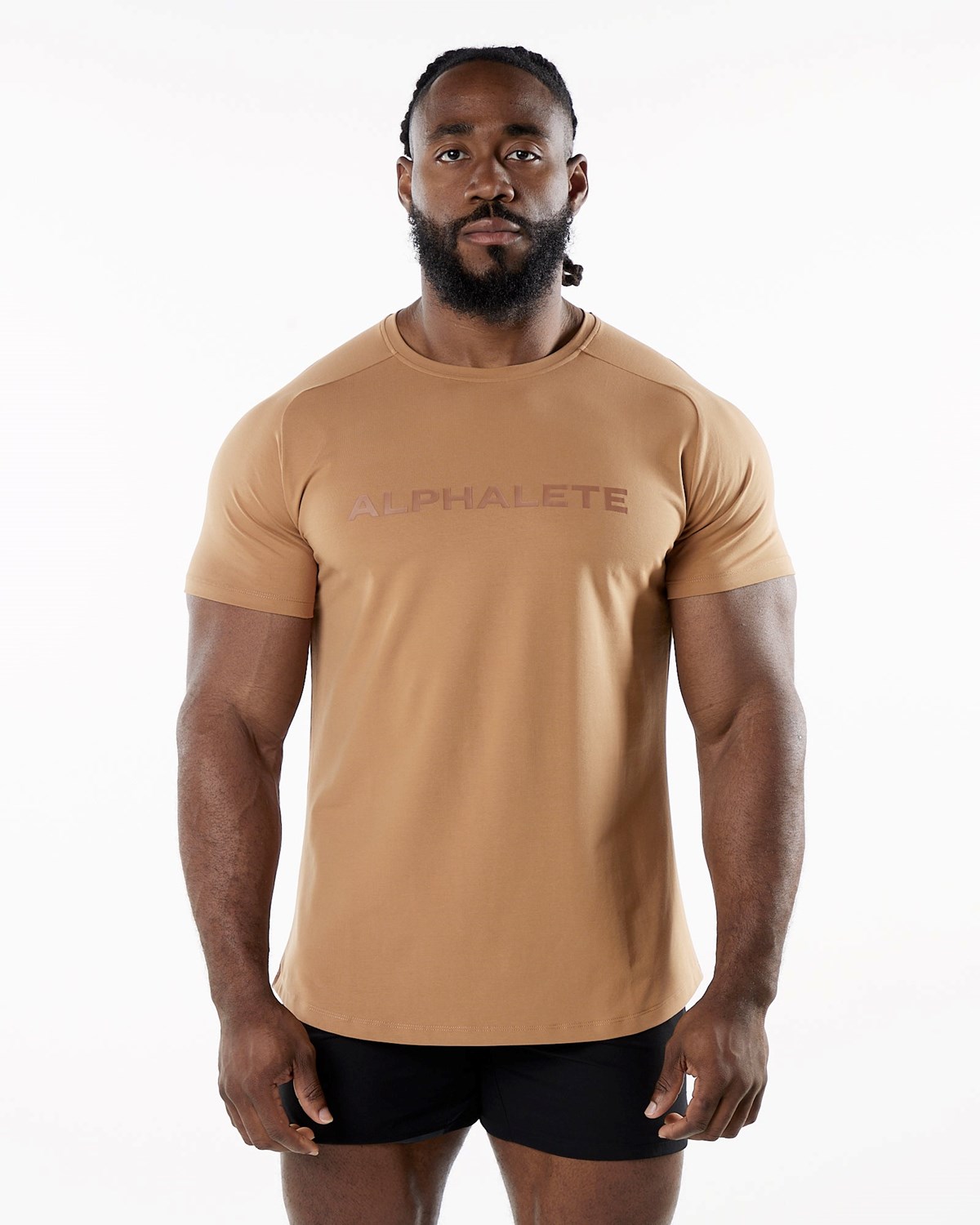 Alphalete Fitted Performance Kratke Sleeve Rust | 964-ZORJTY