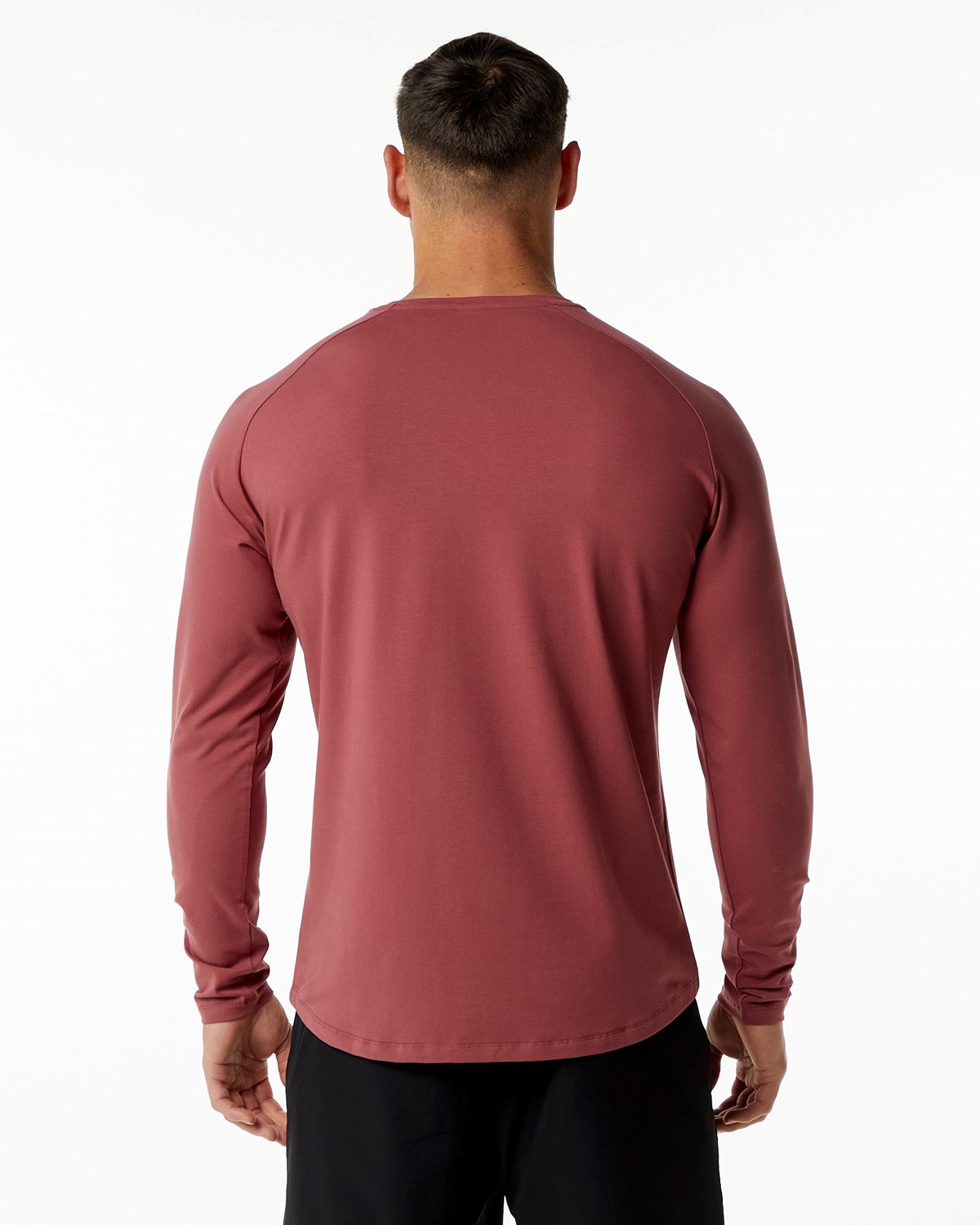 Alphalete Fitted Performance Long Sleeve Gingerbread | 234-SOKIAB