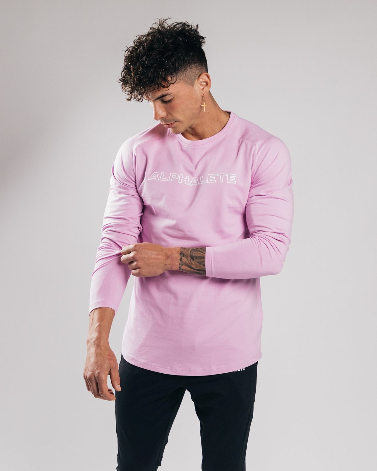 Alphalete Fitted Performance Long Sleeve Bloom | 251-OQREHT