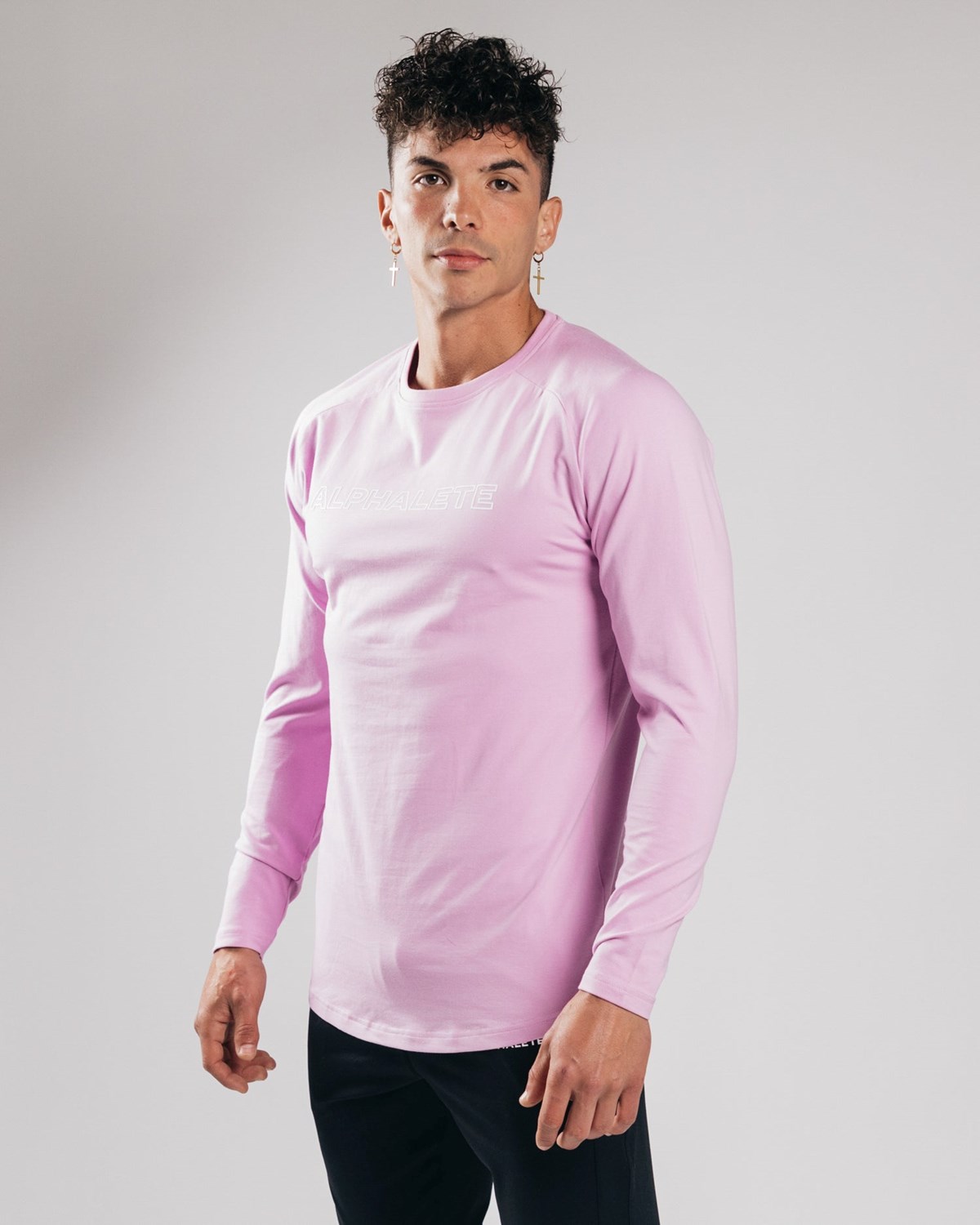 Alphalete Fitted Performance Long Sleeve Bloom | 251-OQREHT