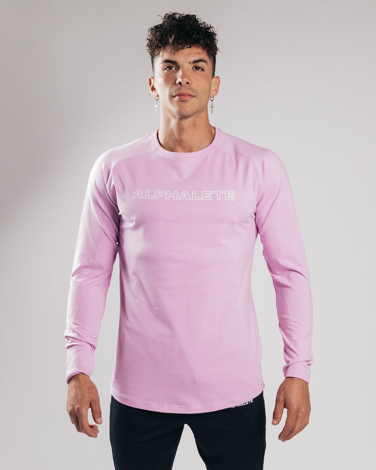 Alphalete Fitted Performance Long Sleeve Bloom | 251-OQREHT