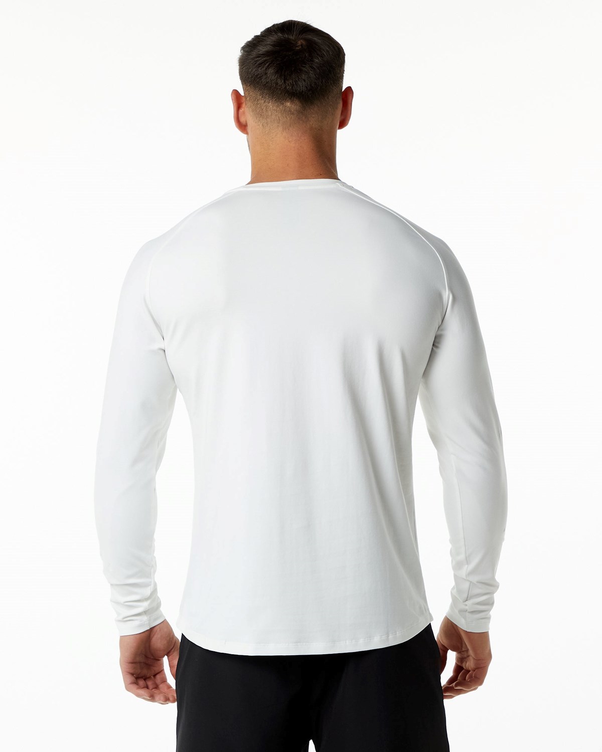 Alphalete Fitted Performance Long Sleeve Biele | 291-KXVGOL