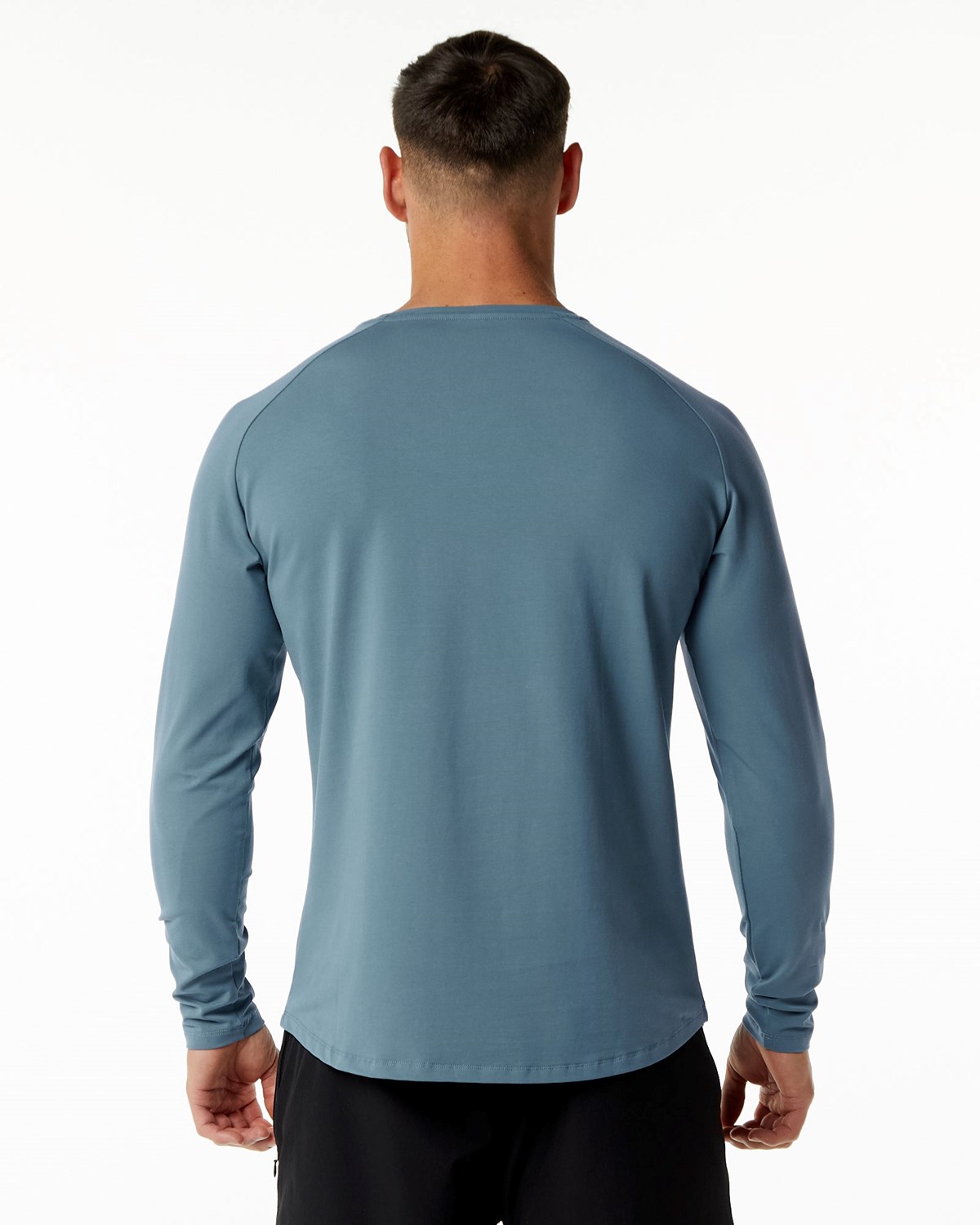 Alphalete Fitted Performance Long Sleeve Modre | 549-GTMFZI