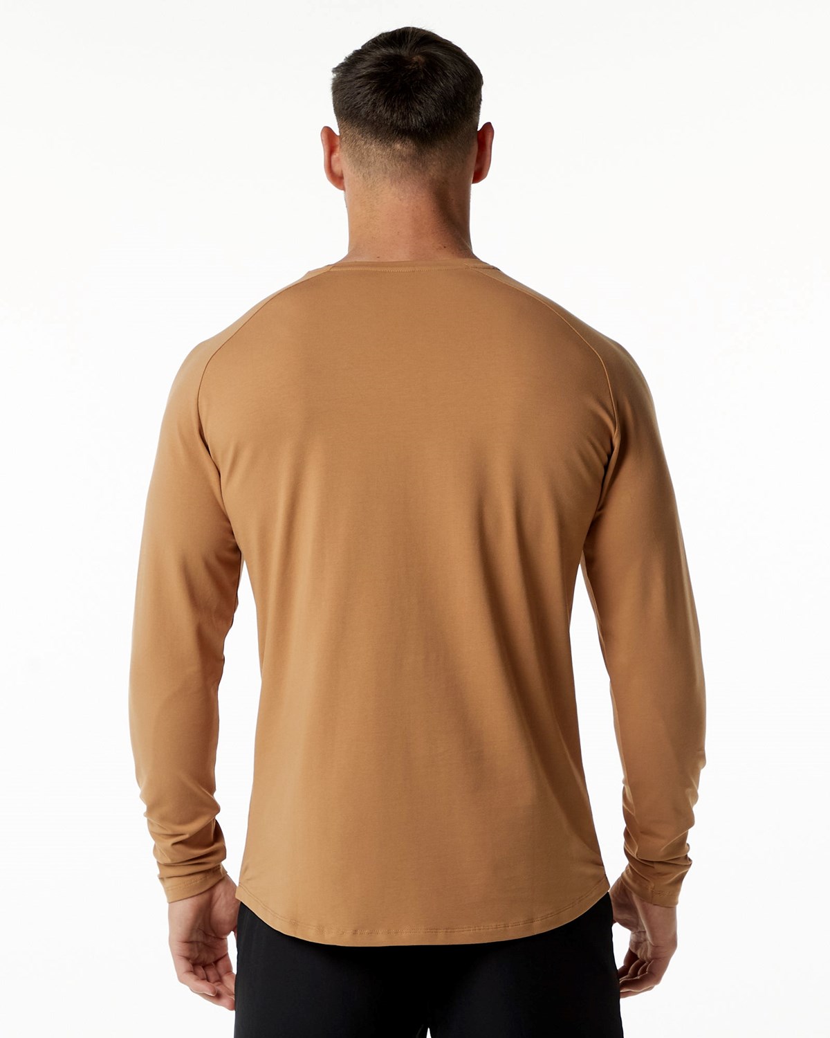 Alphalete Fitted Performance Long Sleeve Rust | 874-LZQIWY