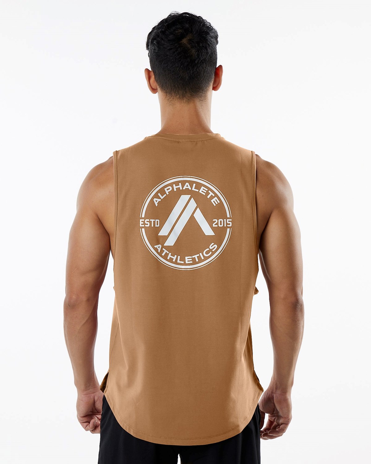 Alphalete Fitted Performance Tank Rust | 946-DWMUEN