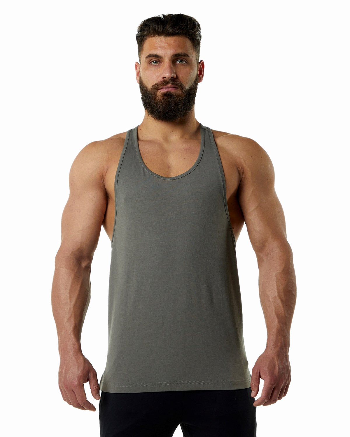 Alphalete Fitted Premium Stringer Siva | 328-KZYJRM