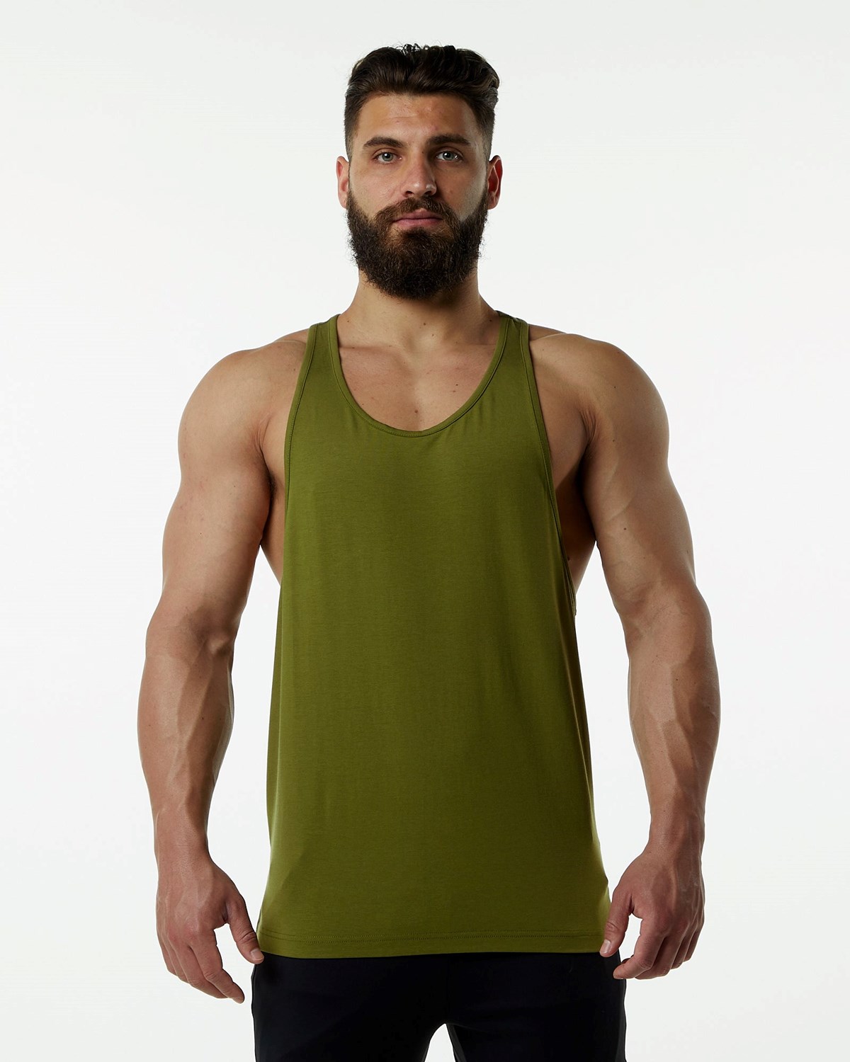 Alphalete Fitted Premium Stringer Zelene | 579-HMETBN