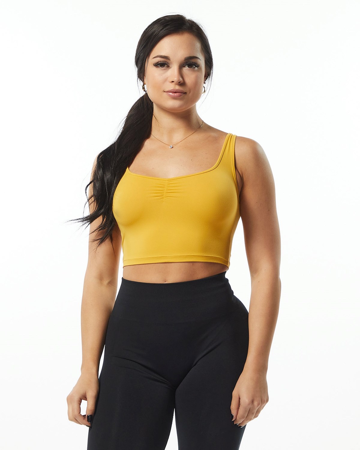 Alphalete Fitted Square Neck Tank Sunflower | 240-GTADVN