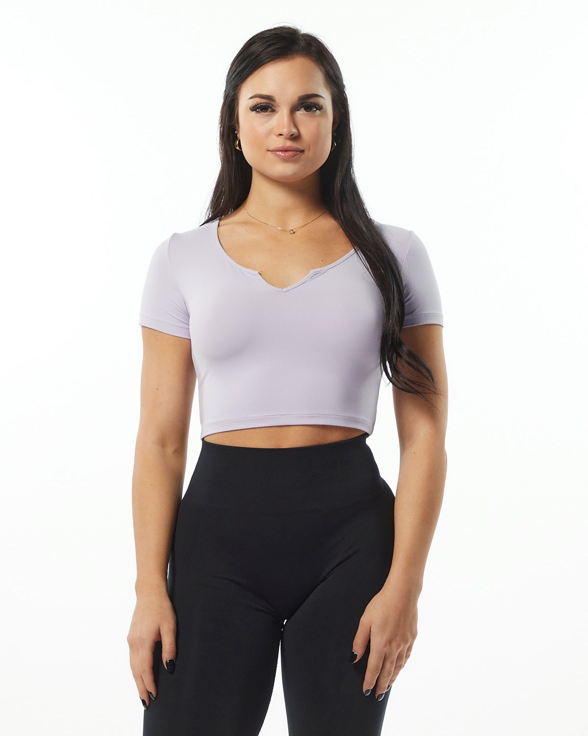 Alphalete Fitted Tee Lilac | 429-PORWTJ