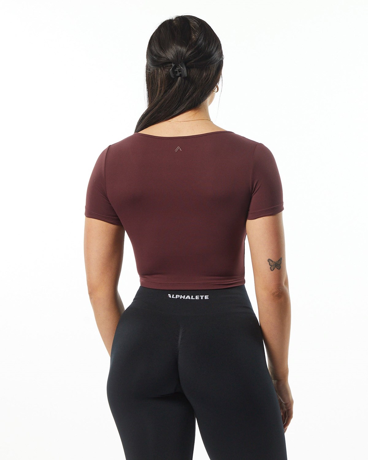 Alphalete Fitted Tee Wine | 165-VMTYUC