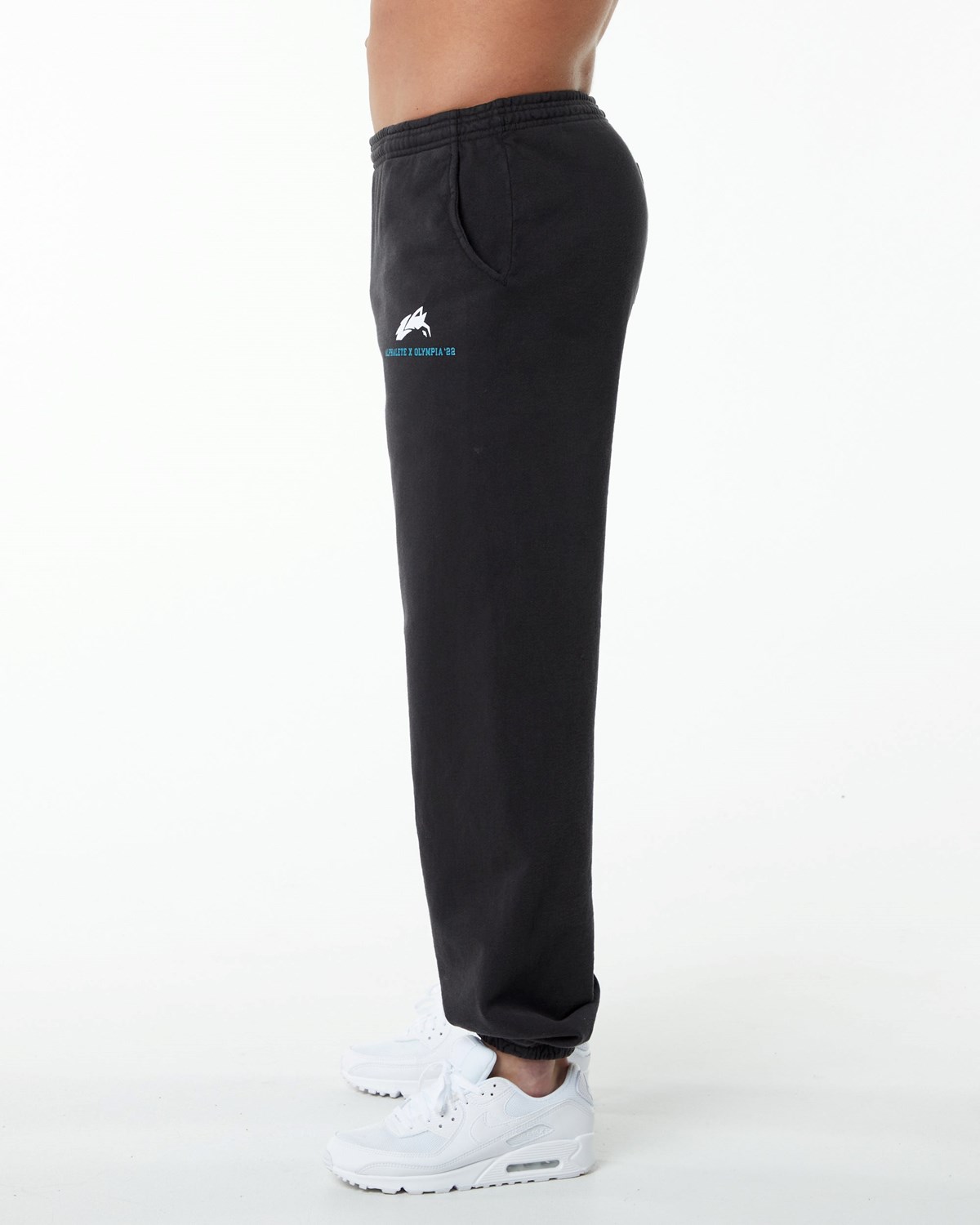 Alphalete Fleece Grafika Jogger Čierne | 365-XFBYWN