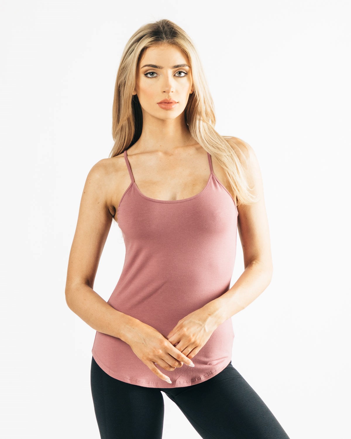 Alphalete Full-Length Premium Tank Cranberry Ice | 473-KSBWUY