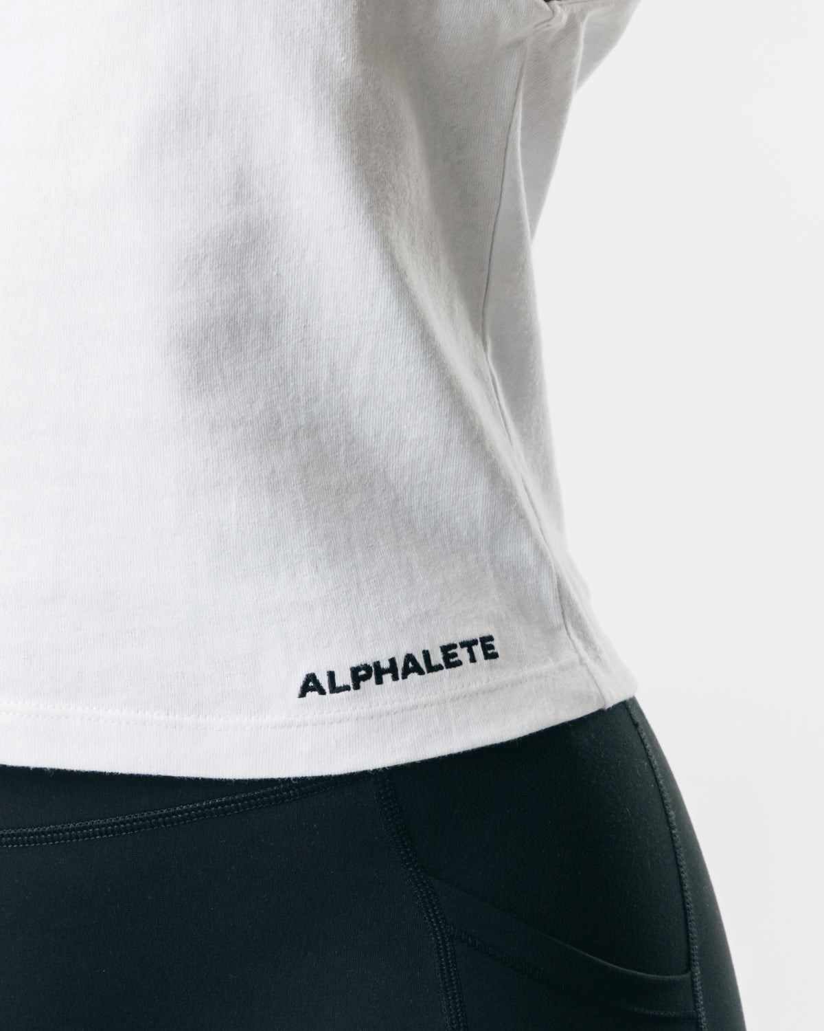 Alphalete Heavy Bavlnene Cutoff Biele | 345-FYDXUL