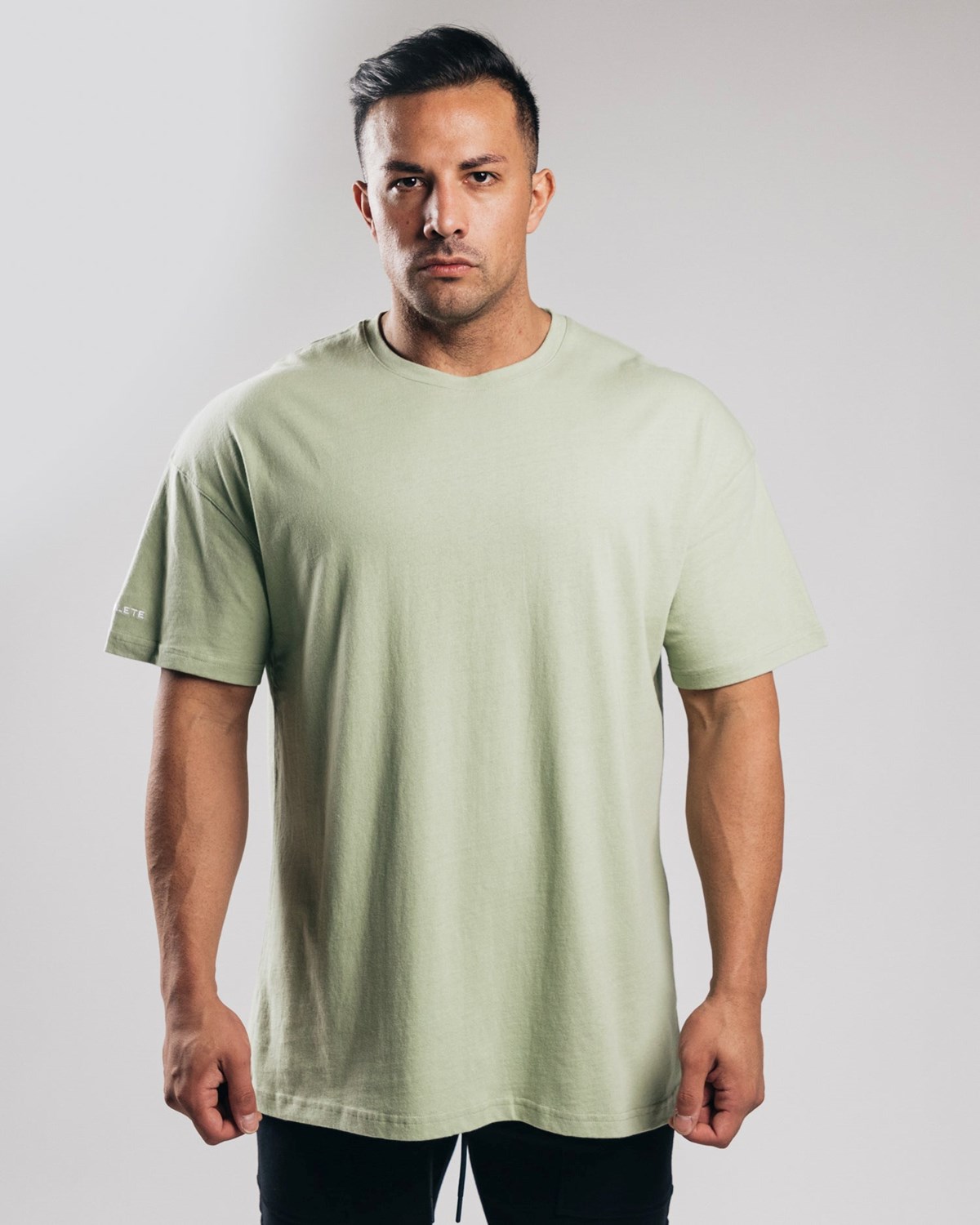 Alphalete Heavy Bavlnene Dropped Shoulder Tee Matcha | 427-OZMIFG