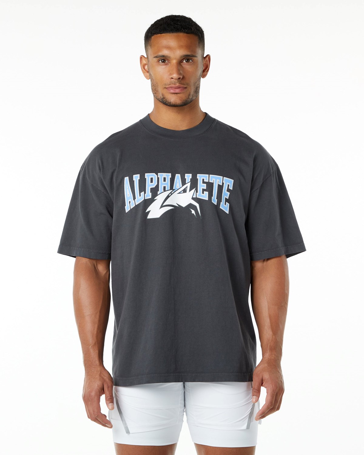 Alphalete Heavyweight Oversized Tee Modre | 371-NEPWLU