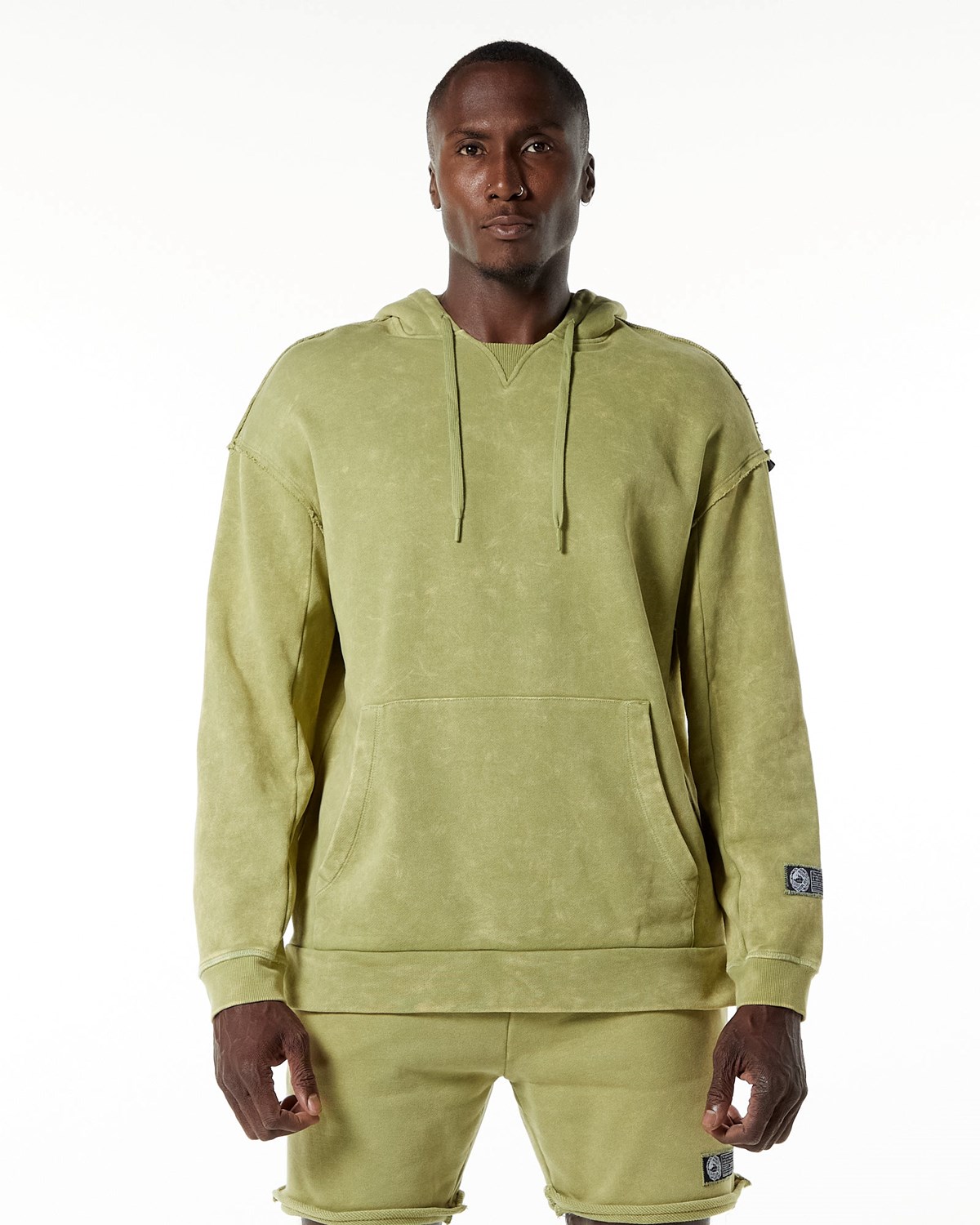 Alphalete Heavyweight Washed Terry Hoodie Zelene | 192-XVCITL